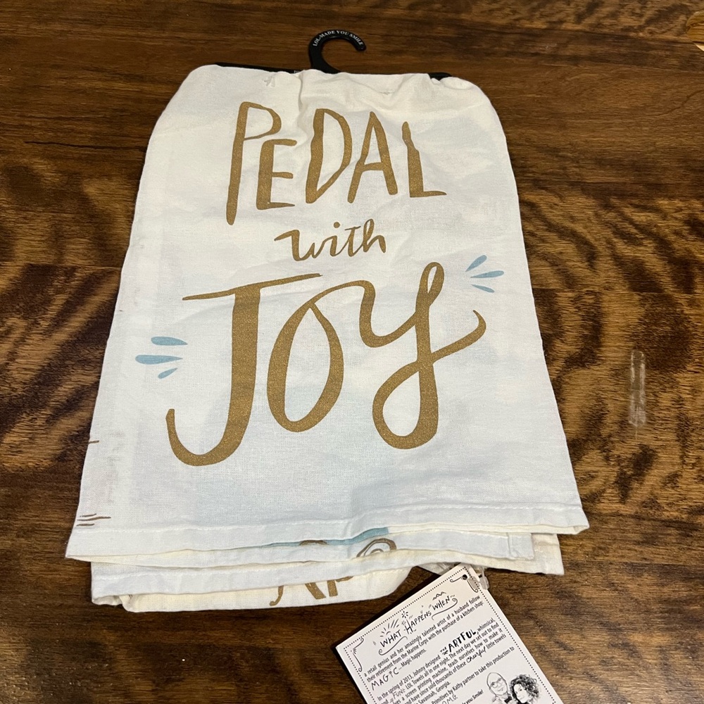 5/$20 pedal with joy tea towel